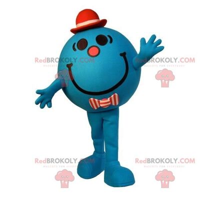 Mascotte REDBROKOLY aliena blu con abbigliamento sportivo / REDBROKO_07684
