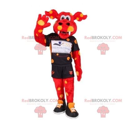 Magazine newspaper REDBROKOLY mascot with a cap / REDBROKO_07700