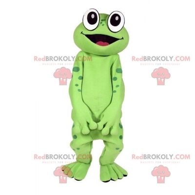 Green crocodile REDBROKOLY mascot in explorer outfit / REDBROKO_07727