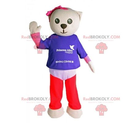 Mascotte cane marrone REDBROKOLY con una combinazione blu / REDBROKO_07732