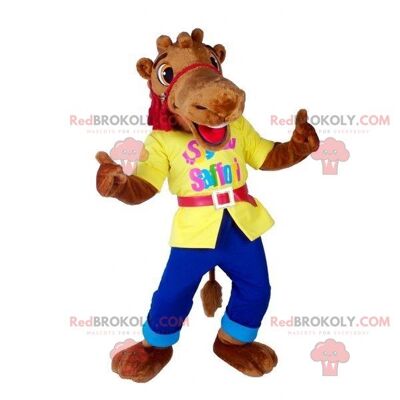 Brown mouse REDBROKOLY mascot in sailor outfit / REDBROKO_07744
