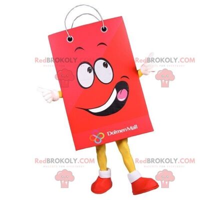 Brown teddy REDBROKOLY mascot dressed in denim overalls / REDBROKO_07747