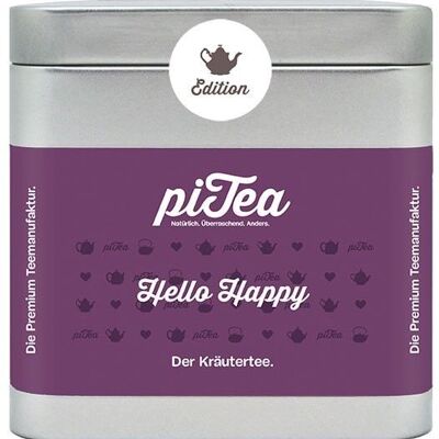 Hello Happy, herbal tea, can
