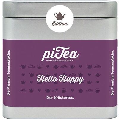 Hello Happy, herbal tea, can