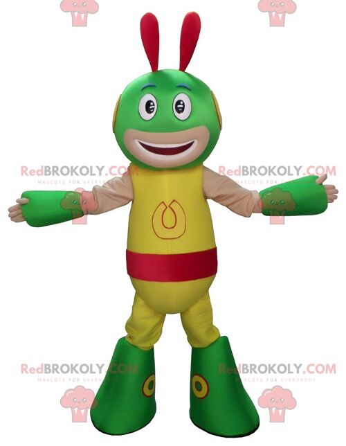Giant Orangina bottle REDBROKOLY mascot. Orangina REDBROKOLY mascot / REDBROKO_07953