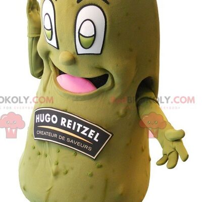 Giant green pickle REDBROKOLY mascot. The garden of Orante / REDBROKO_07972