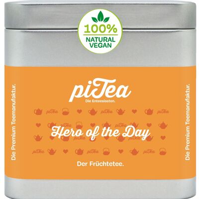 Héroe del día, té de frutas, lata