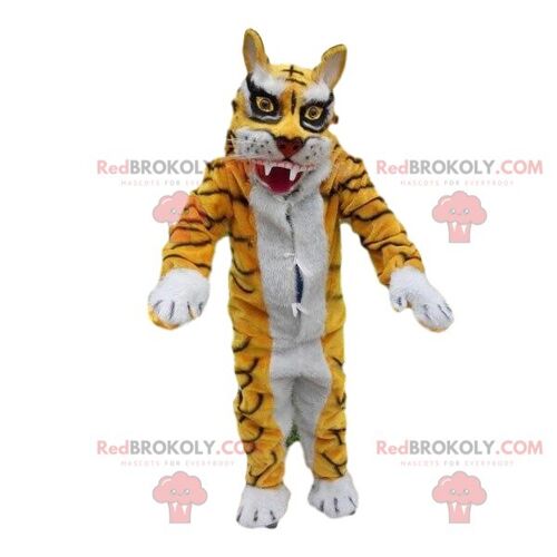 Yellow tiger REDBROKOLY mascot. Tiger costume. Tiger costume / REDBROKO_08079