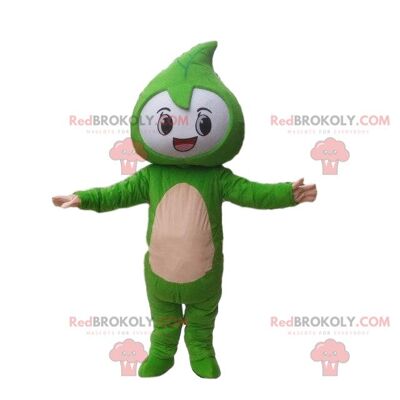 Mascotte REDBROKOLY travestimento foglia verde. Costume foglia verde / REDBROKO_08092