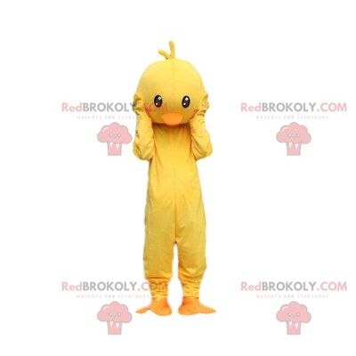 Yellow and orange chick REDBROKOLY mascot. Canary costume / REDBROKO_08110