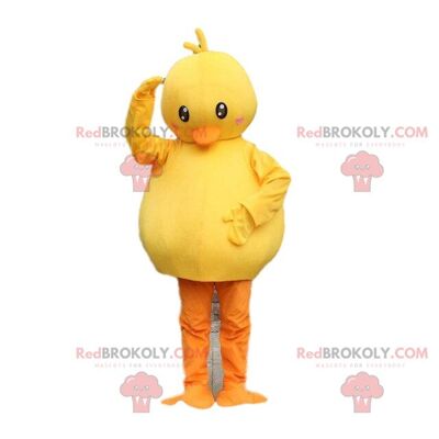 Canary REDBROKOLY mascot with glasses. Chick costume / REDBROKO_08116