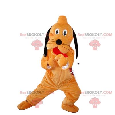 Mascotte REDBROKOLY di anatra paffuta gialla e arancione. Costume paffuto canarino / REDBROKO_08117