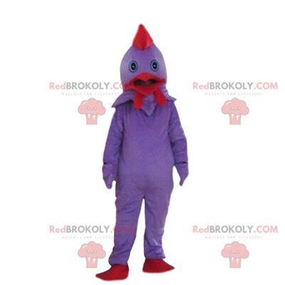 Pollo REDBROKOLY mascotte, costume da gallina, costume da uccello / REDBROKO_08151