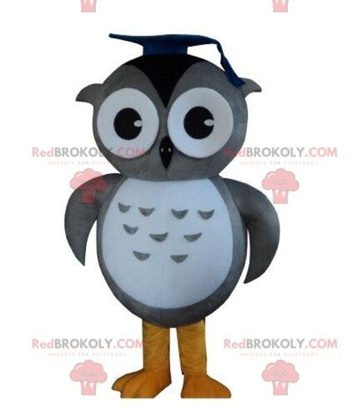 Owl REDBROKOLY mascot, owl, brown owl costume / REDBROKO_08170