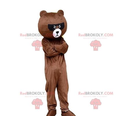Blue teddy bear REDBROKOLY mascot, blue bear costume, teddy bear / REDBROKO_08182
