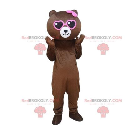 Beige and white teddy bear costume, teddy bear costume / REDBROKO_08185