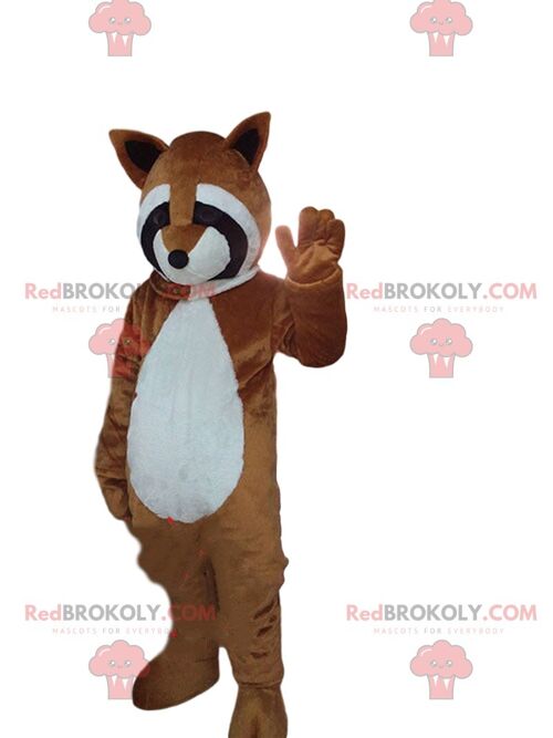 Teddy bear REDBROKOLY mascot, pink bear costume, bear costume / REDBROKO_08186