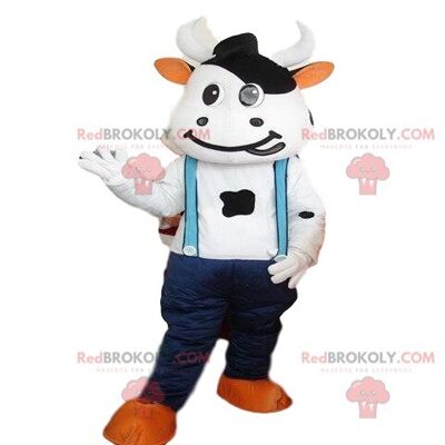 Disfraz de vaca, mascota de granja REDBROKOLY, disfraz de ganado / REDBROKO_08194