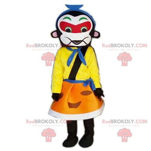King REDBROKOLY mascot, festive and colorful character, imperial costume / REDBROKO_08212