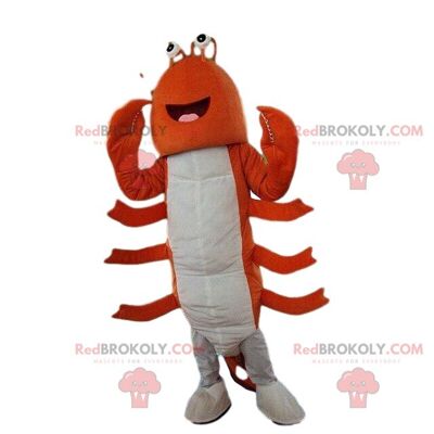 Mascotte de crevette REDBROKOLY, déguisement d'écrevisse, déguisement de crustacé / REDBROKO_08218