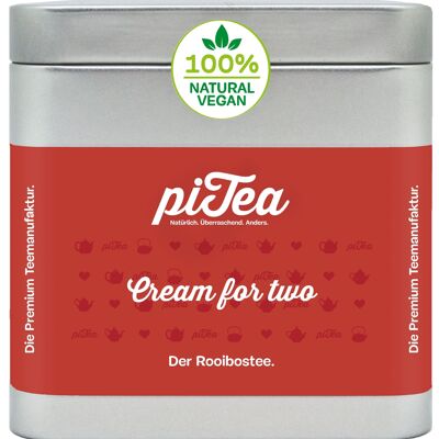 Cream for two, rooibos tea, can