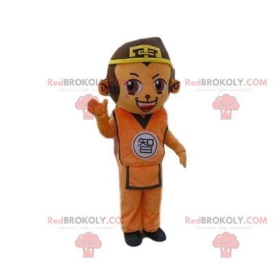 2 monkey REDBROKOLY mascots, chimpanzee costume, jungle costume / REDBROKO_08224