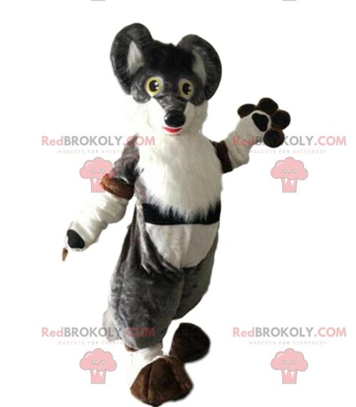 Mouse REDBROKOLY mascot, rodent costume, red mouse / REDBROKO_08242