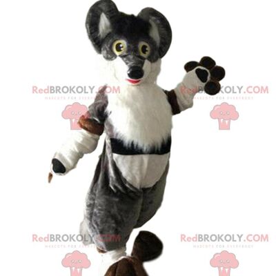 Mouse REDBROKOLY mascot, rodent costume, red mouse / REDBROKO_08242