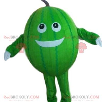 Mascotte de melon REDBROKOLY, costume de pastèque, déguisement de fruit / REDBROKO_08269