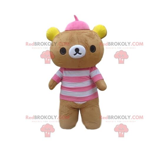 Teddy bear REDBROKOLY mascot, bear costume, plush costume / REDBROKO_08274