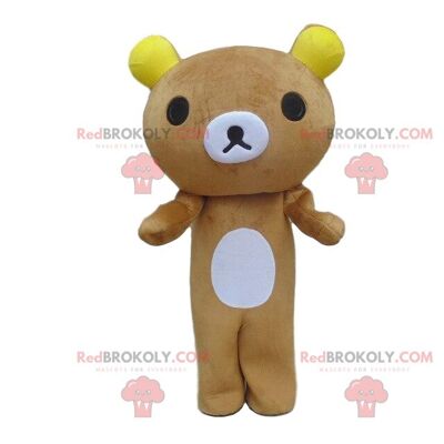 Teddy bear REDBROKOLY mascot, bear costume, white teddy bear / REDBROKO_08277
