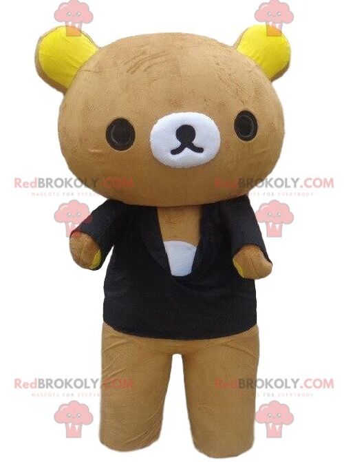 Teddy bear REDBROKOLY mascot, bear costume, brown teddy bear / REDBROKO_08283