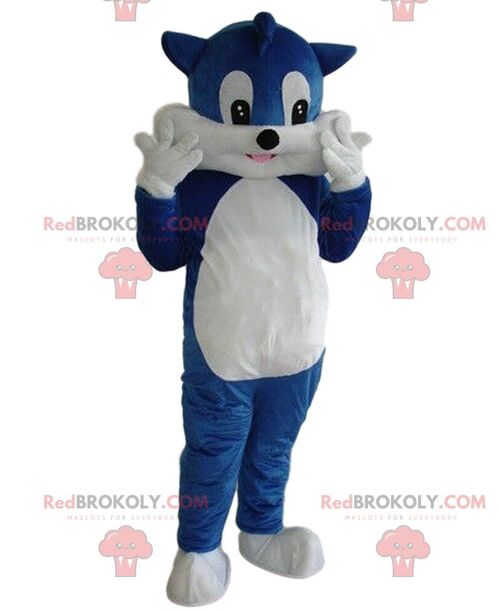 Penguin REDBROKOLY mascot, ice floe costume, winter costume / REDBROKO_08299