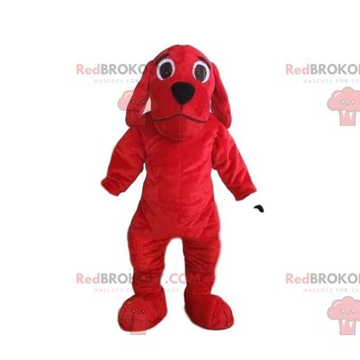 Pink teddy bear REDBROKOLY mascot, brown bear costume / REDBROKO_08307
