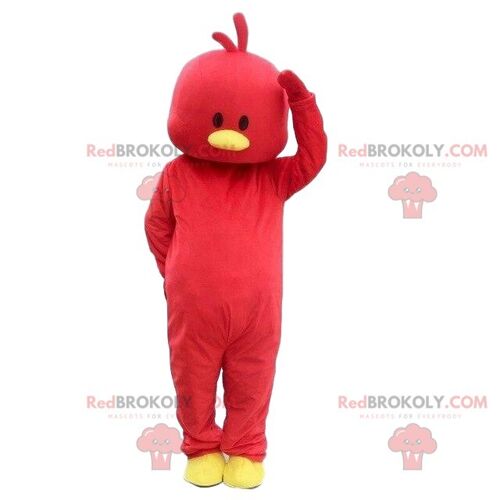 Plump chick REDBROKOLY mascot, bird costume, big yellow bird / REDBROKO_08309