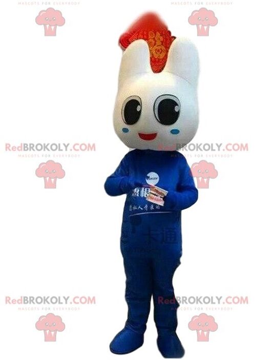 Tooth REDBROKOLY mascot, dentist costume, pink tooth / REDBROKO_08321