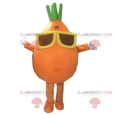 Mascotte de carotte REDBROKOLY, costume de carotte, costume végétal / REDBROKO_08330