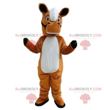Mascotte poney REDBROKOLY, cheval, costume d'équitation / REDBROKO_08350
