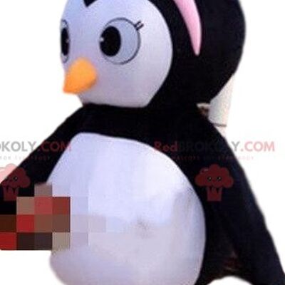 Penguin REDBROKOLY mascot, penguin costume, ice floe disguise / REDBROKO_08353