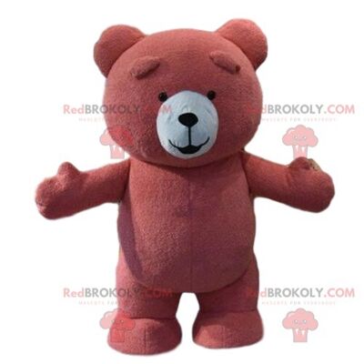 Teddy bear REDBROKOLY mascotte, costume da orso bruno / REDBROKO_08375