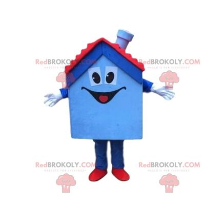 Casa gialla REDBROKOLY mascotte, costume residenziale, casa gigante / REDBROKO_08391
