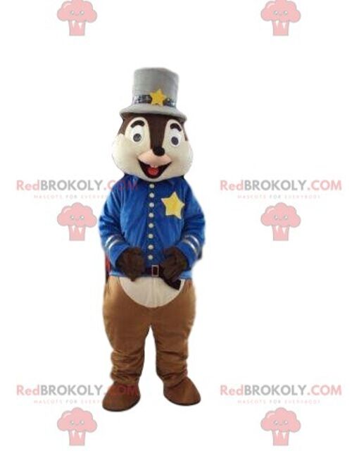 Penguin REDBROKOLY mascot, penguin costume, blonde REDBROKOLY mascot / REDBROKO_08395