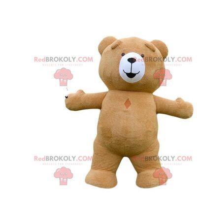 Brown bear REDBROKOLY mascot, teddy bear costume, bear costume / REDBROKO_08398