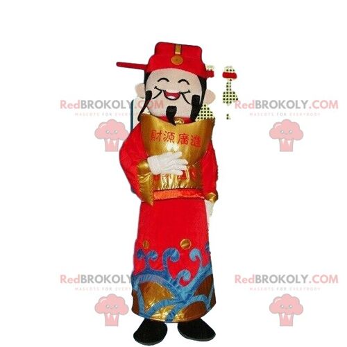 Asian man costume, god of wealth costume / REDBROKO_08411