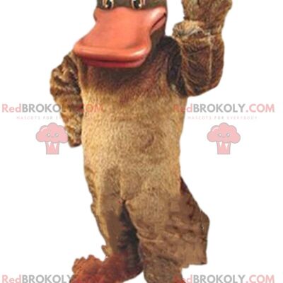 Teddy bear REDBROKOLY mascot, brown bear costume / REDBROKO_08420