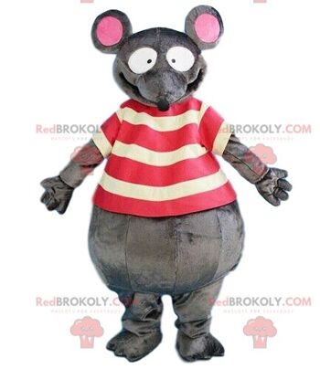 Mascotte de souris grise REDBROKOLY, déguisement de rongeur, mascotte de rat REDBROKOLY / REDBROKO_08441