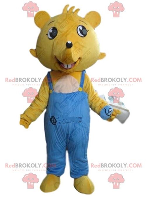 Hairy dog REDBROKOLY mascot, hairy doggie costume / REDBROKO_08448