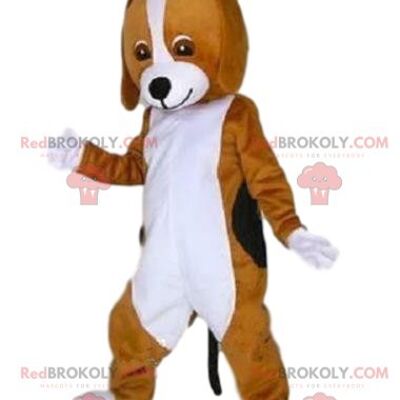 Big brown and white cat REDBROKOLY mascot, inflatable costume / REDBROKO_08490