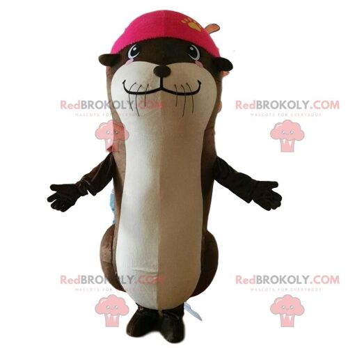 Raccoon REDBROKOLY mascot, polecat costume, forest animal / REDBROKO_08499