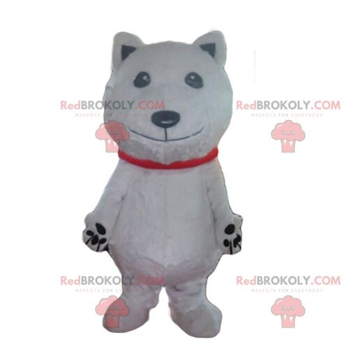 Brown bear REDBROKOLY mascot, brown winter teddy bear costume / REDBROKO_08507